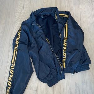 LF Stores Black & Yellow Nylon Bomber Jacket